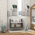 Two-Tier Kids Storage Shelf, with Five Compartments, Anti-Tip Device - Grey 5 (2)