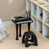 32-Key Kids Piano Keyboard, with Stool, Lights, Microphone, Sounds, Removable Legs - Black
