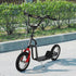 Teen Kick Scooter with Adjustable Handlebar, Inflatable Wheels, Two Brakes, Black