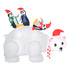5ft Outdoor Christmas Inflatable with LED Light, Lighted Blow up Polar Bear with Three Penguins, Giant Yard Party Decoration for Home Garden Lawn Party Prop