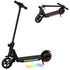 Folding Electric Scooter for Kids, with Dual Brakes, Front Suspension, LED Colourful Lights, Black