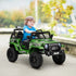 12V Battery Powered Kids Ride-On Car, Electric Truck w/ Spring Suspension, Remote, Music, Horn, Lights, Green