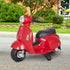 Vespa Licensed 6V Kids Electric Motorbike Ride On Motorcycle Battery Powered for 18-36 Months with Horn Headlight Red