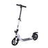 Folding Kick Scooter Hight-Adjustable Urban Scooter w/ Rear Brake, Double Shock Absorption System & 2 Big Wheels, For 14+ Teens Adult, White