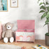 Toy Box, Kids Storage Chest, with Lid, Safety Hinge - Pink