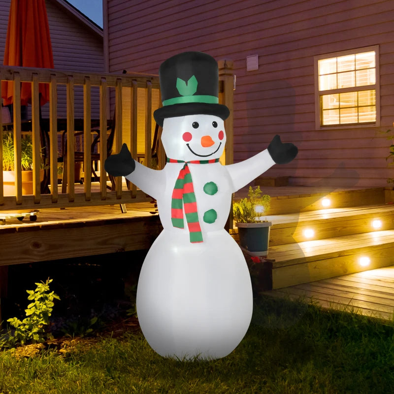 6.5ft Inflatable Snowman LED Christmas Xmas Air Blown Holiday Decoration Outdoor Garden Decor