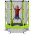 4.6ft Toddler Trampoline w/ Safety Enclosure Net, for Indoor Outdoor Use, Ages 3-6 Years, Green