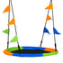 Kid Nest Swing Seat Saucer Tree Swing 40 Inch/100cm Adjustable Rope Outdoor Indoor for Kids Over 3 Years Old Multi-Colour
