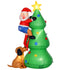 6ft Inflatable Christmas Tree, LED Lighted with Santa Claus Dog for Home Indoor Outdoor Garden Lawn Decoration Party Prop