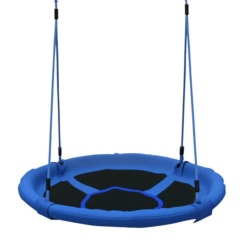 Kid Nest Swing Seat Saucer Tree Swing 40 Inch/100cm for Outdoor Indoor Blue
