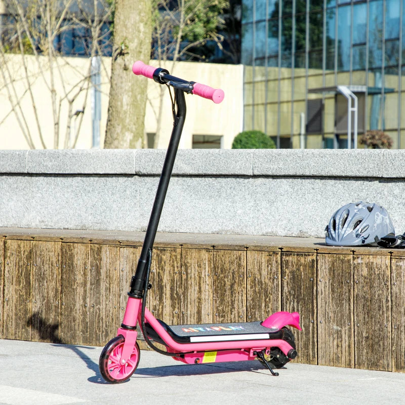 Electric Scooter for Kids Aged 6-14 Years, with Colourful Lights, Pink