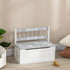 2 In 1 Kids Storage Bench, Toy Box w/ Safety Rod - Grey
