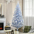 6FT Artificial Fibre Optic Christmas Tree Seasonal Decoration w/ LED Lights Pre-Lit Easy Store White Blue