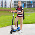 Foldable Electric Scooter for Kids 12V 120W W/Brake Kickstand -Blue
