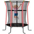 Kids Trampoline Mini Bouncer with Enclosure Safety Net For Ages 3-10 Years - Red