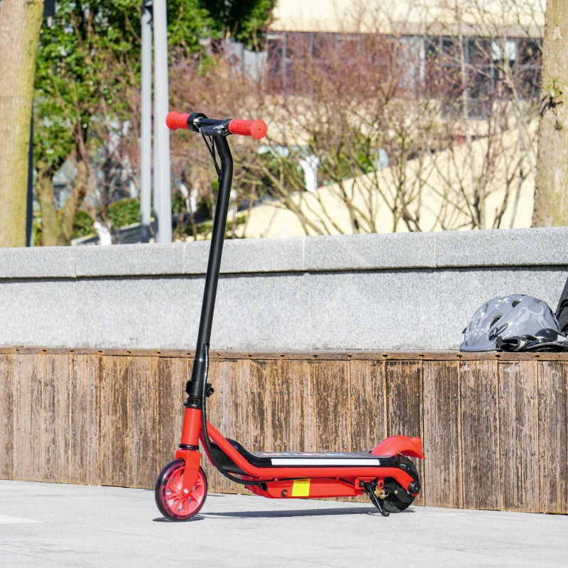 Electric Scooter for Kids Aged 6-14 Years, with Colourful Lights, Red