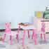 3 Pcs Kids and Table Chair Set Princess & Crown Theme Home Furniture Pretty Gift 2-4 Years Pink
