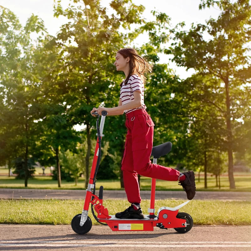 Foldable Electric Scooter for Teens Over 7 years old 12V Battery 120W-Red