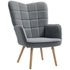 Teddy Fleece Wingback Accent Chair - Grey