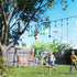 10-Piece Zip Line Kit for Kids with 10m Slackline, Monkey Bars, Swing, Climbing Ladder, Hanging Tray, Metal Rings