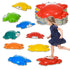 9PCs Kids Stepping Stones with TPE Anti-Slip Edge, Crab-Designed Balance River Stones, Obstacle Courses, Stackable