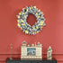 60" Snowy Pine Cone and Berry Christmas Wreath, with LED Lights