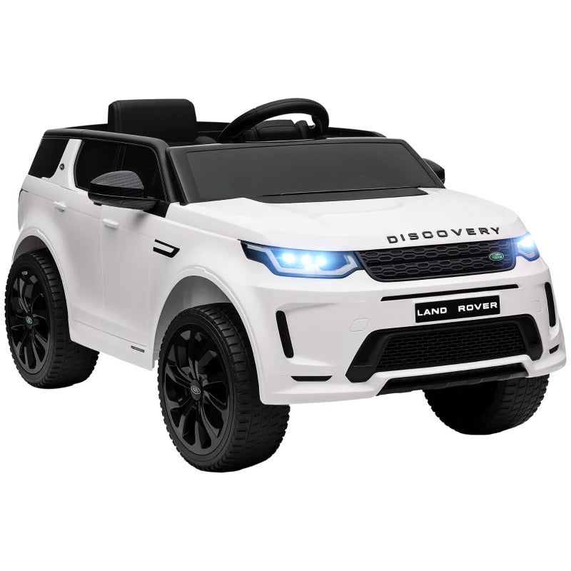 Licensed Land Rover Discovery Sport, 12V Kids Ride on Car w/ Remote Control, Lights, Music, Horn, for 3-6 Years, White