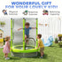 4.6ft Toddler Trampoline w/ Safety Enclosure Net, for Indoor Outdoor Use, Ages 3-6 Years, Green