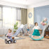 Foot to Floor Slider for Toddlers with Under-Seat Storage, Ride on Sliding Car with Horn, for Ages 12-36 Months - Cream