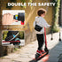 Folding Electric Scooter for Kids, with Dual Brakes, Front Suspension, LED Colourful Lights, Red