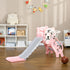 3 in 1 Baby Slide for Indoor Use with Climber, Basketball Hoop, Basketball, for Ages 18-36 Months - Pink