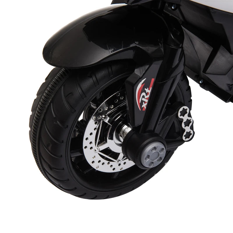 Kids Electric Motorcycle Ride-On Toy, with Three Wheels, Music, Horn, Lights