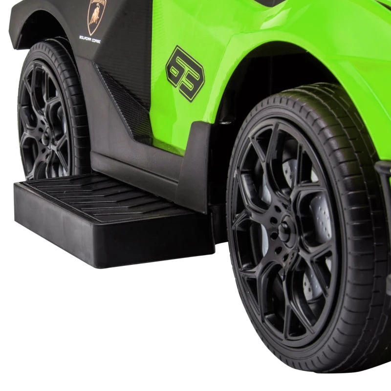 Kids 2-In-1 Lamborghini Ride-On and Stroller, with Horn - Green