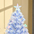 4FT Artificial Fibre Optic Christmas Tree Seasonal Decoration w/ LED Lights Pre-Lit Easy Store White Blue