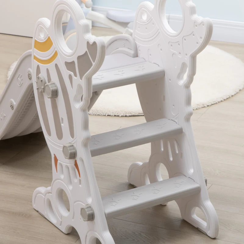 Space-Themed Baby Slide Freestanding Slide for Kids, for Ages 1.5-3 Years - Grey