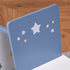 3 Pcs Kids Table & Chairs Set w/ Wood Legs Safe Corners Cute Stars Seating Mini Furniture Home Playroom Bedroom Dining Room Blue