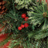 60" Cone and Berry Christmas Wreath, with LED Lights