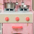 Play Kitchen, Kids Kitchen Set with Lights and Sounds, Double Stoves, Ice Maker, Chalkboard for 3+ Years, Pink