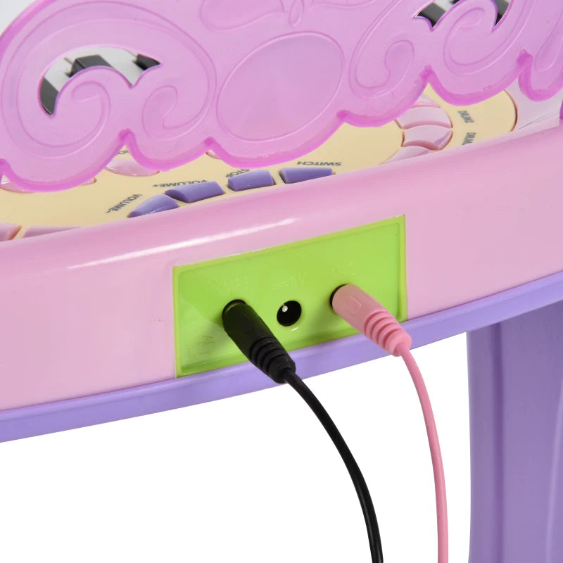 32 Keys Kids Mini Electronic Keyboard Musical Instrument Educational Game Toy Children Grand Piano Stool Microphone