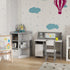 Kids Table and Chair Set w/ Whiteboard - Grey
