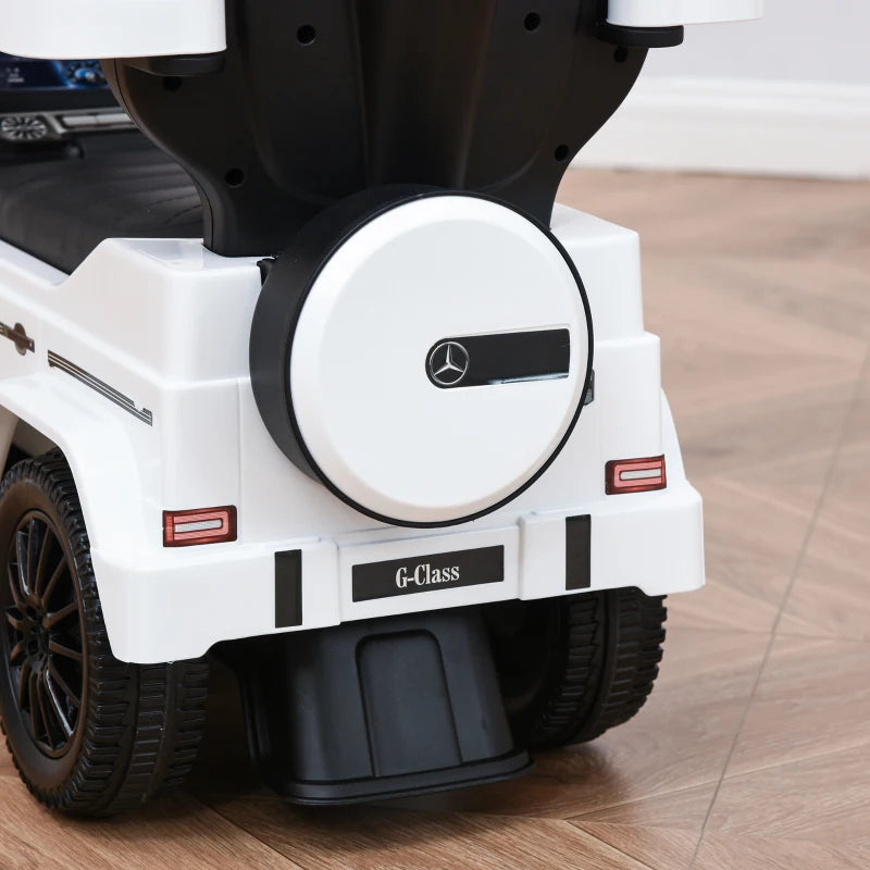 3 in 1 Kids Children Ride on Push Car Toddler Sliding Car G350 Licensed Walker Foot to Floor Slider Push-Along with Horn Steering Wheel NO POWER Manual, White