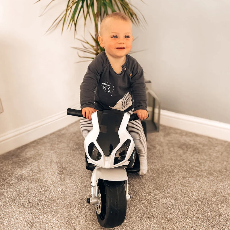 Electric Kids Ride on BMW Motorbike W/Headlights and Music, 6 V-Black