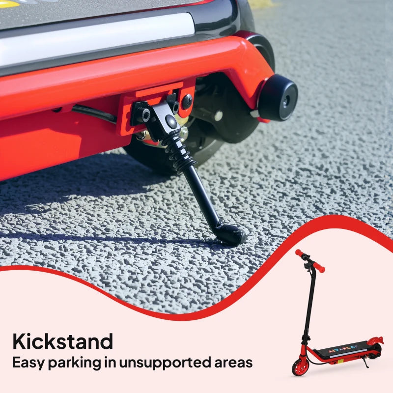 Electric Scooter for Kids Aged 6-14 Years, with Colourful Lights, Red