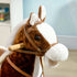 Rocking Horse, Ride-On Horse, with Music, Sounds, Saddle, for Ages 3-6 Years - Brown