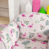Kids Armchair with Flamingo Design, Wooden Frame, for Bedroom, Playroom, Kids Room - Pink