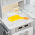 Toy Kitchen with Running Water, Lights, Sounds, Apron and Chef Hat, Water Dispenser, for Ages 3-6 Years, Grey