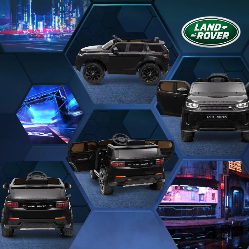 Licensed Land Rover Discovery Sport, 12V Kids Ride on Car w/ Remote Control, Lights, Music, Horn, for 3-6 Years, Black