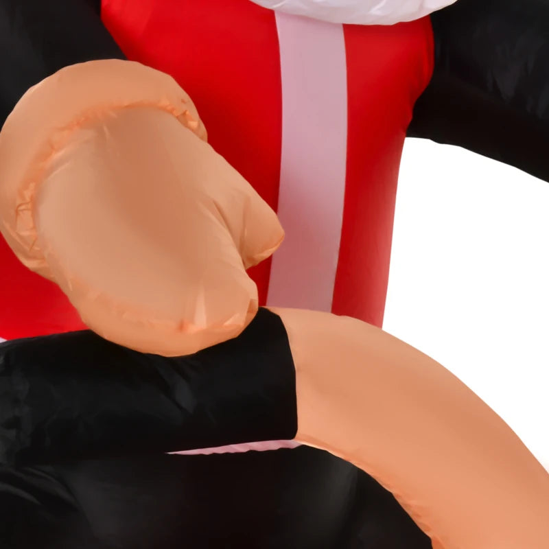 5.5ft Christmas Inflatable Santa Claus Riding a Motorcycle Blow Up Decoration Xmas Décor for Garden