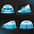 360° Rotation Kids Bumper Car, 12V Waltz Car with Remote Control, Dual Joystick, Music, Lights, Light Blue