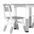 Height Adjustable Toddler Table and Chair Set, 3 Pcs Children Activity Table w/ 2 Chairs, for Playroom, Bedroom - Grey